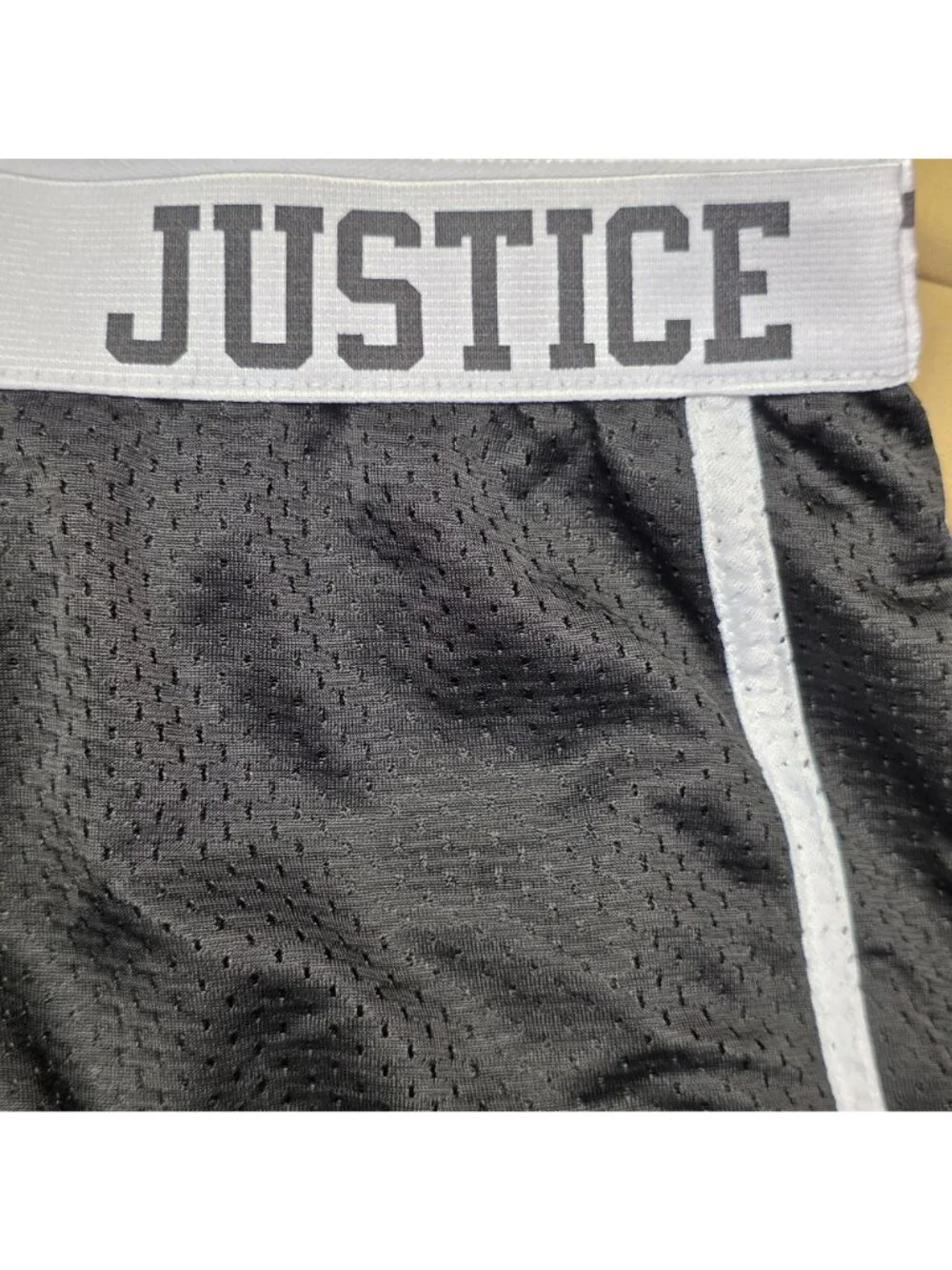Justice Active Mesh Shorts Girls 14-16 Black Sporty Tween Streetwear Athletic